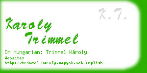 karoly trimmel business card